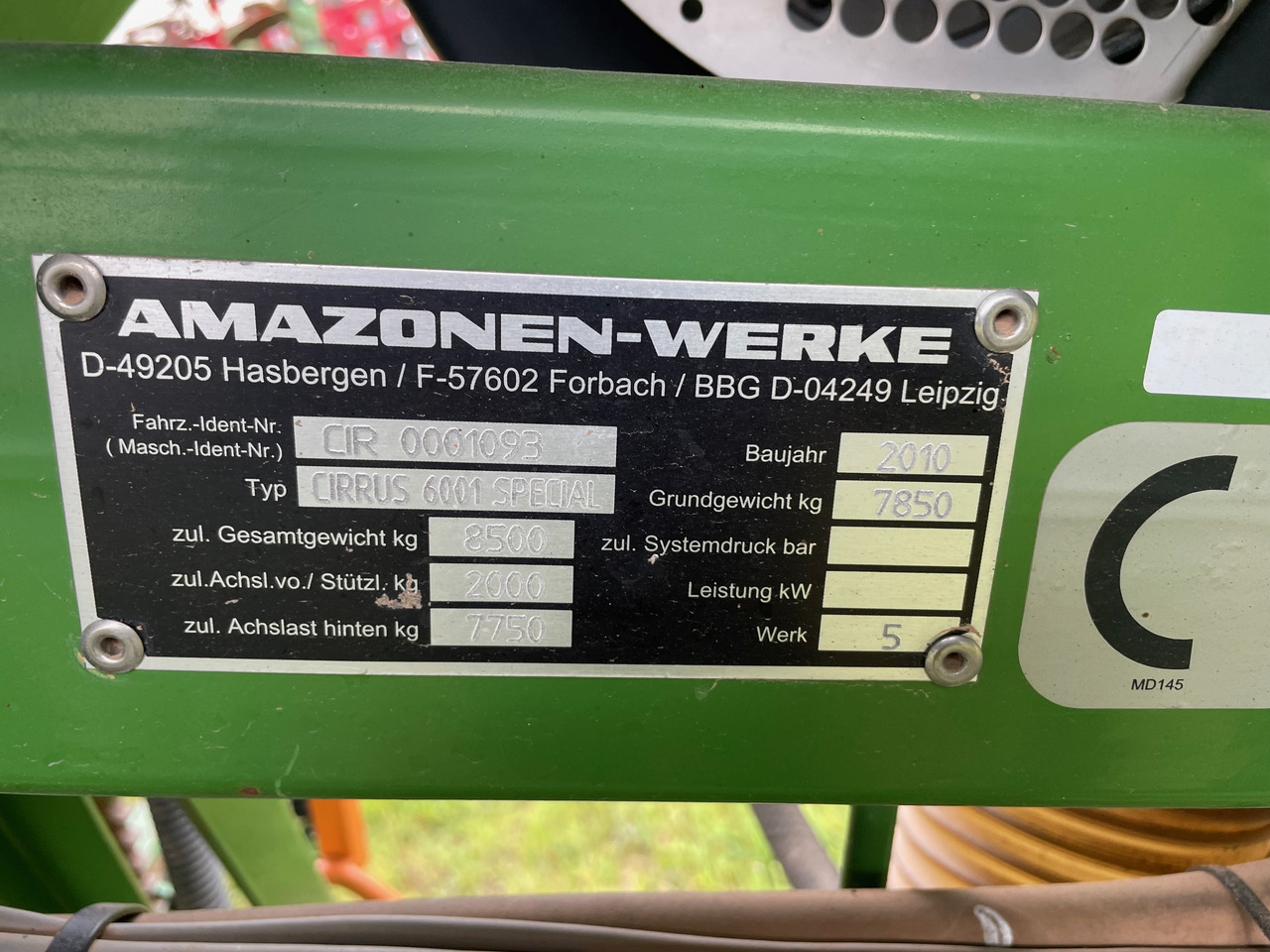 Amazone Cirrus 6001 Special - מקדחת זרעים: תמונה 2 Amazone Cirrus 6001 Special - מקדחת זרעים: תמונה 2