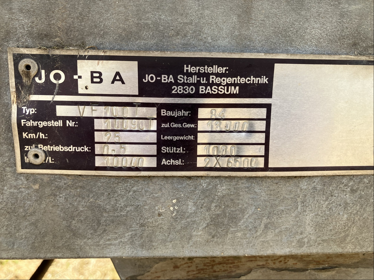 JoBa Güllefaß 10000 L - ציוד דישון: תמונה 2 JoBa Güllefaß 10000 L - ציוד דישון: תמונה 2