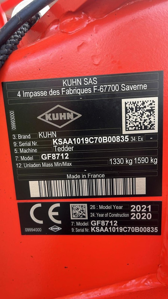 Kuhn GF8712 - גורף/ מגרפה: תמונה 2 Kuhn GF8712 - גורף/ מגרפה: תמונה 2