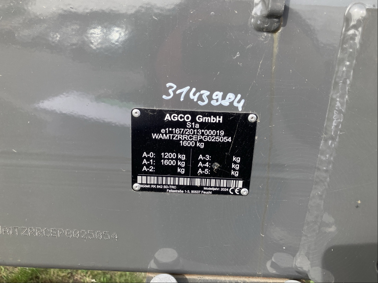 Massey Ferguson RK 842 SD-TRC - גורף/ מגרפה: תמונה 2 Massey Ferguson RK 842 SD-TRC - גורף/ מגרפה: תמונה 2