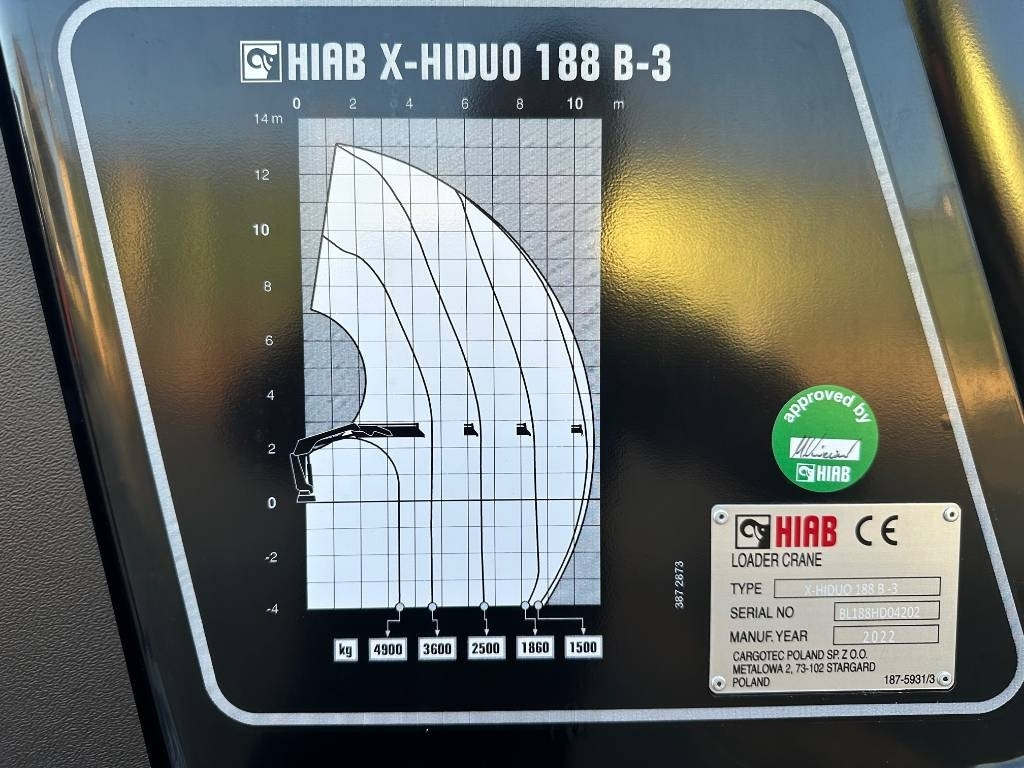 Hiab X-HiDuo 188 B-3 - עגורן מעמיס עבור משאית: תמונה 3 Hiab X-HiDuo 188 B-3 - עגורן מעמיס עבור משאית: תמונה 3