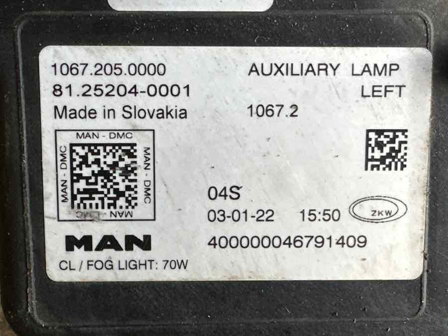 MAN FOG LAMP 81.25204-0001 - אורות/ תאורה עבור משאית: תמונה 3 MAN FOG LAMP 81.25204-0001 - אורות/ תאורה עבור משאית: תמונה 3