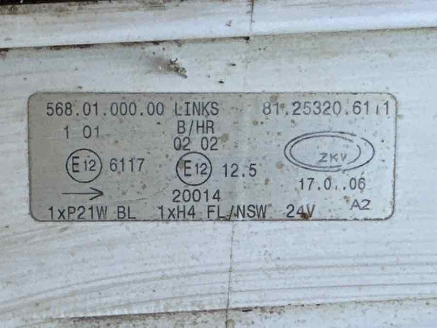 MAN LAMP 81.25320-6111 - אורות/ תאורה עבור משאית: תמונה 3 MAN LAMP 81.25320-6111 - אורות/ תאורה עבור משאית: תמונה 3