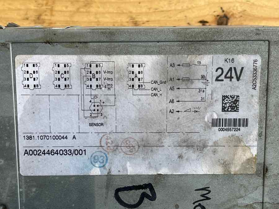 MERCEDES TACHO A0024464033 /001 - מערכת חשמל עבור משאית: תמונה 2 MERCEDES TACHO A0024464033 /001 - מערכת חשמל עבור משאית: תמונה 2