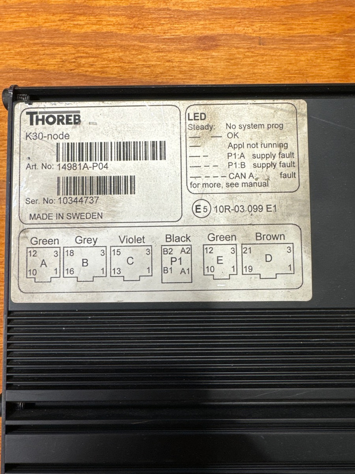 THOREB K30 NODE 14981A P04 - מערכת חשמל עבור משאית: תמונה 2 THOREB K30 NODE 14981A P04 - מערכת חשמל עבור משאית: תמונה 2