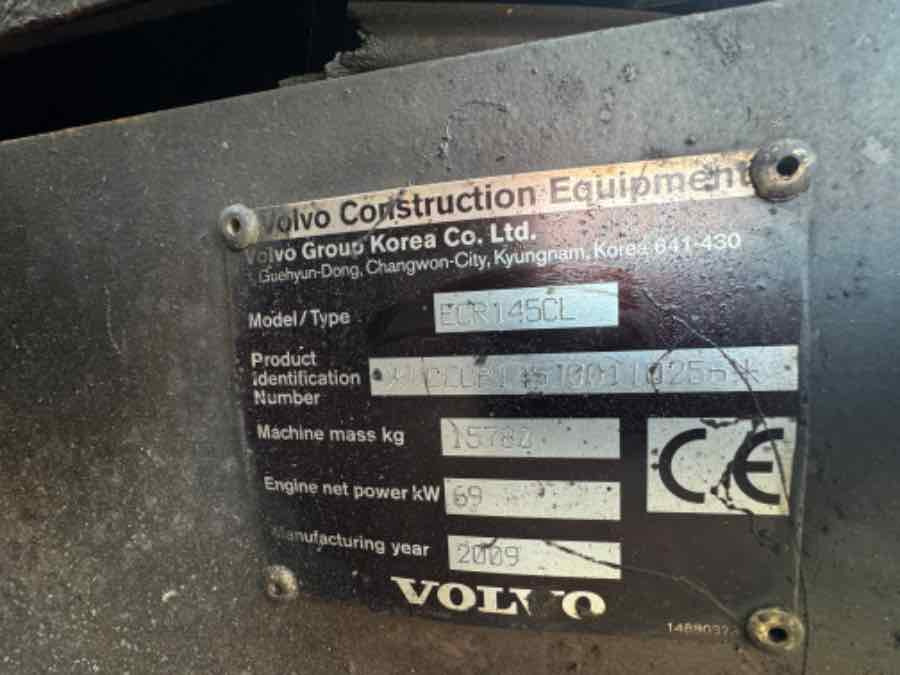 VOLVO CONSTRUCTION EXCAVATOR ECR145 ** FOR PARTS ** - מחפר סורק: תמונה 3 VOLVO CONSTRUCTION EXCAVATOR ECR145 ** FOR PARTS ** - מחפר סורק: תמונה 3