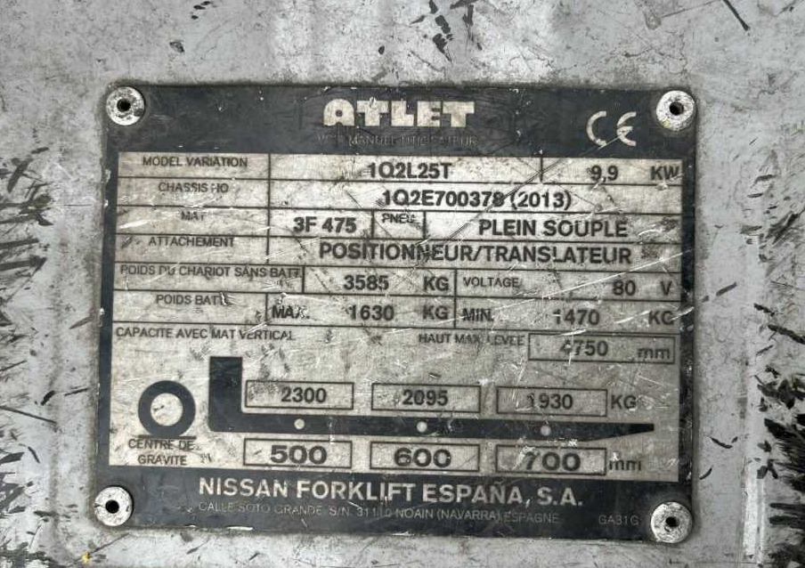 Atlet 1Q2L25T - מלגזה חשמלית: תמונה 4 Atlet 1Q2L25T - מלגזה חשמלית: תמונה 4
