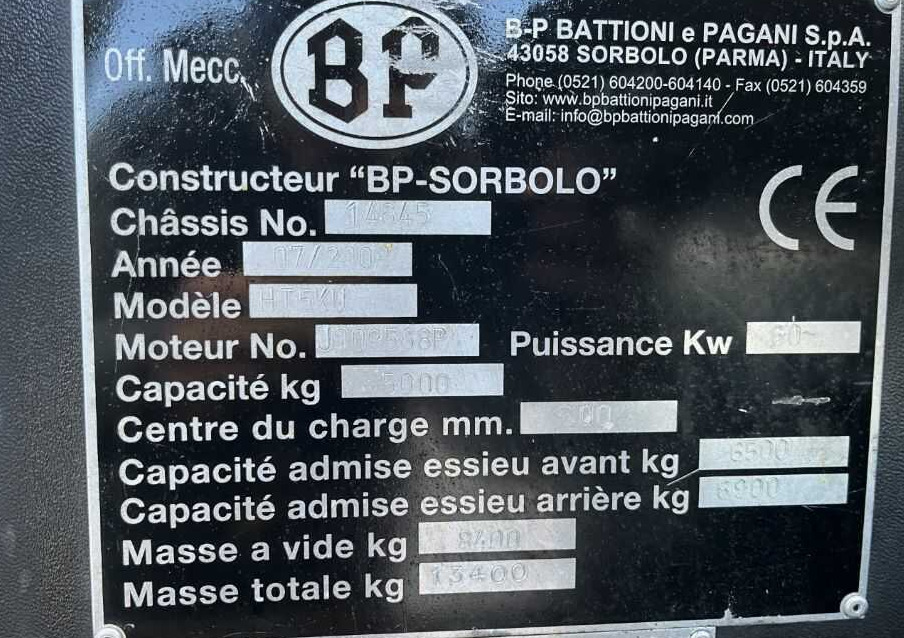 B-P Battioni e Pagani HT5KU - מעמיס צד: תמונה 4 B-P Battioni e Pagani HT5KU - מעמיס צד: תמונה 4