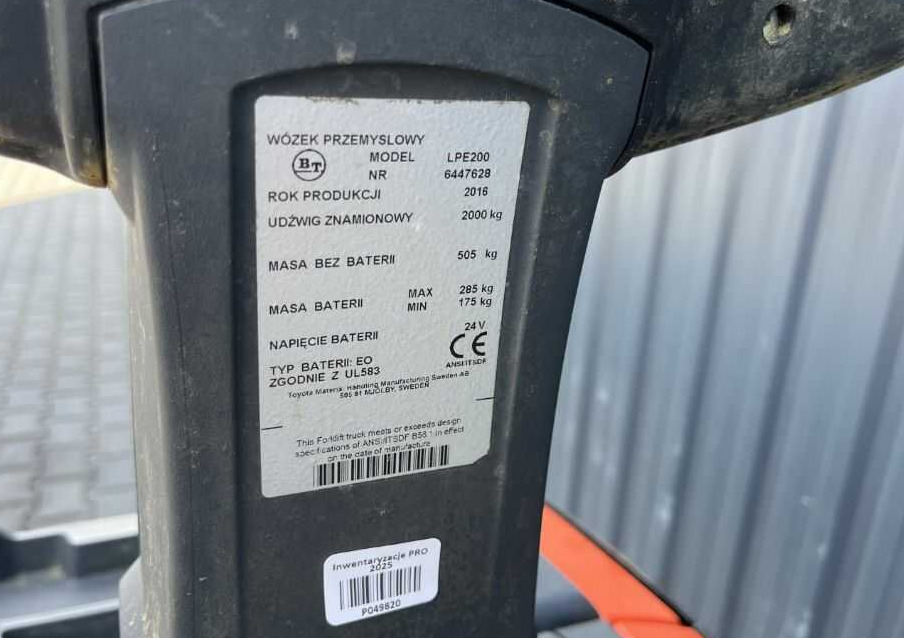 BT LPE200 - משאית משטחים: תמונה 4 BT LPE200 - משאית משטחים: תמונה 4
