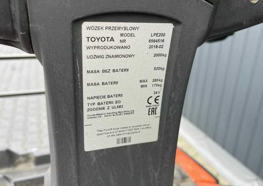 BT LPE200 - משאית משטחים: תמונה 4 BT LPE200 - משאית משטחים: תמונה 4