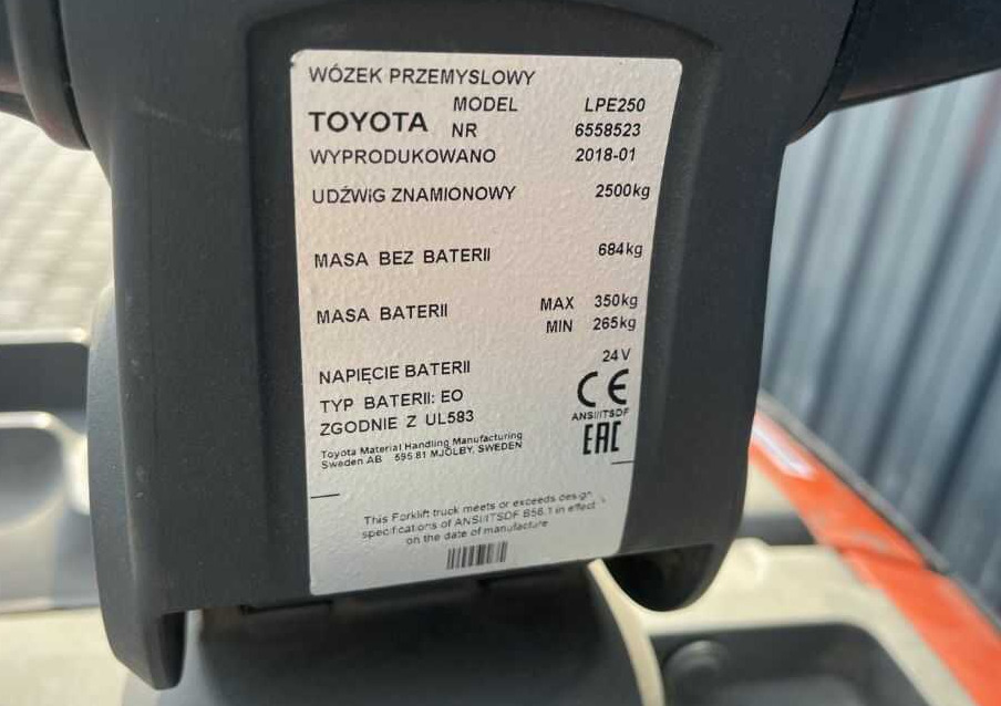 BT LPE250 - משאית משטחים: תמונה 4 BT LPE250 - משאית משטחים: תמונה 4