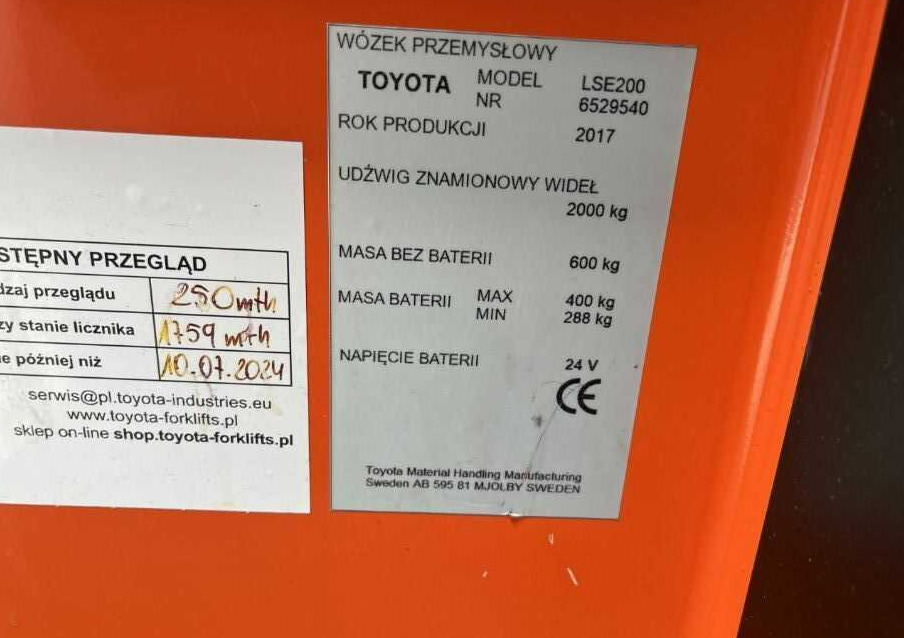 BT LSE200 - משאית משטחים: תמונה 4 BT LSE200 - משאית משטחים: תמונה 4