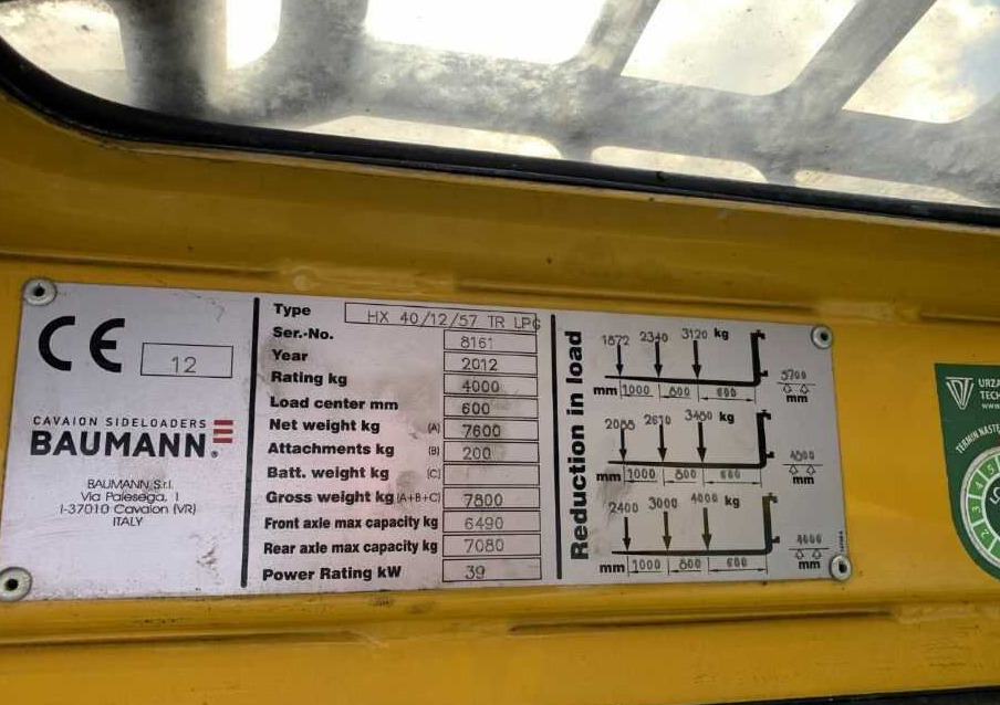 Baumann HX40/12/57TR - מעמיס צד: תמונה 4 Baumann HX40/12/57TR - מעמיס צד: תמונה 4