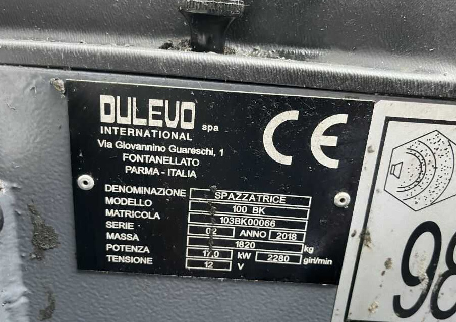 Dulevo 100BK - מטאטא תעשייתי: תמונה 4 Dulevo 100BK - מטאטא תעשייתי: תמונה 4