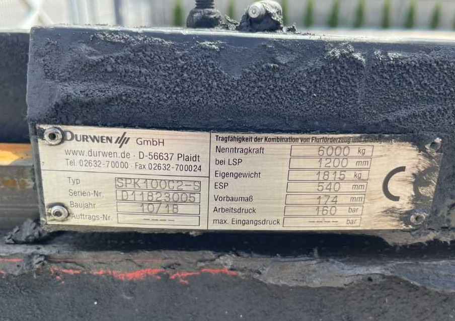 Durwen SPK100C2-S - מזלגות עבור מלגזה: תמונה 4 Durwen SPK100C2-S - מזלגות עבור מלגזה: תמונה 4