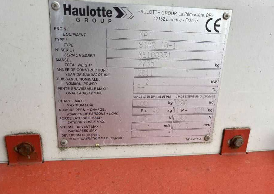 Haulotte STAR 10-1 - מעלית תורן אנכית: תמונה 4 Haulotte STAR 10-1 - מעלית תורן אנכית: תמונה 4