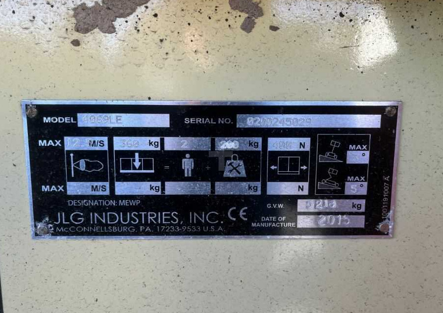 JLG 4069LE - מעלית מספריים: תמונה 4 JLG 4069LE - מעלית מספריים: תמונה 4