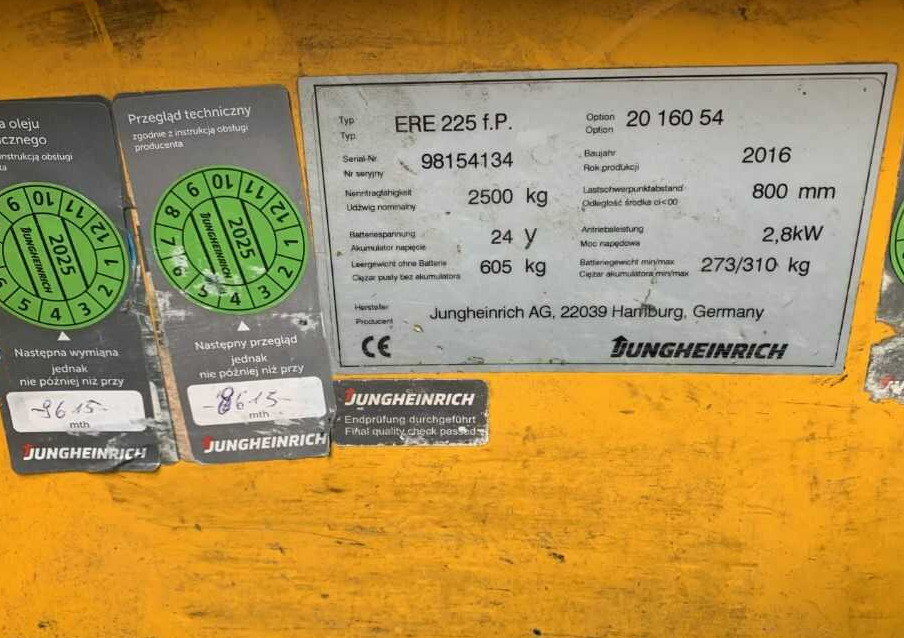 Jungheinrich ERE225 - משאית משטחים: תמונה 4 Jungheinrich ERE225 - משאית משטחים: תמונה 4