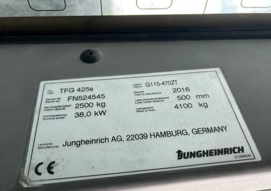 Jungheinrich TFG425s - מלגזת LPG: תמונה 4 Jungheinrich TFG425s - מלגזת LPG: תמונה 4