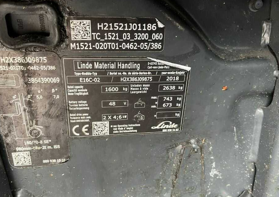Linde E16C-02 - מלגזה חשמלית: תמונה 4 Linde E16C-02 - מלגזה חשמלית: תמונה 4