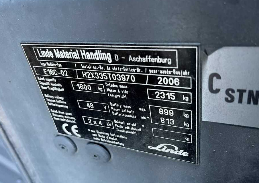 Linde E16C-02 - מלגזה חשמלית: תמונה 4 Linde E16C-02 - מלגזה חשמלית: תמונה 4