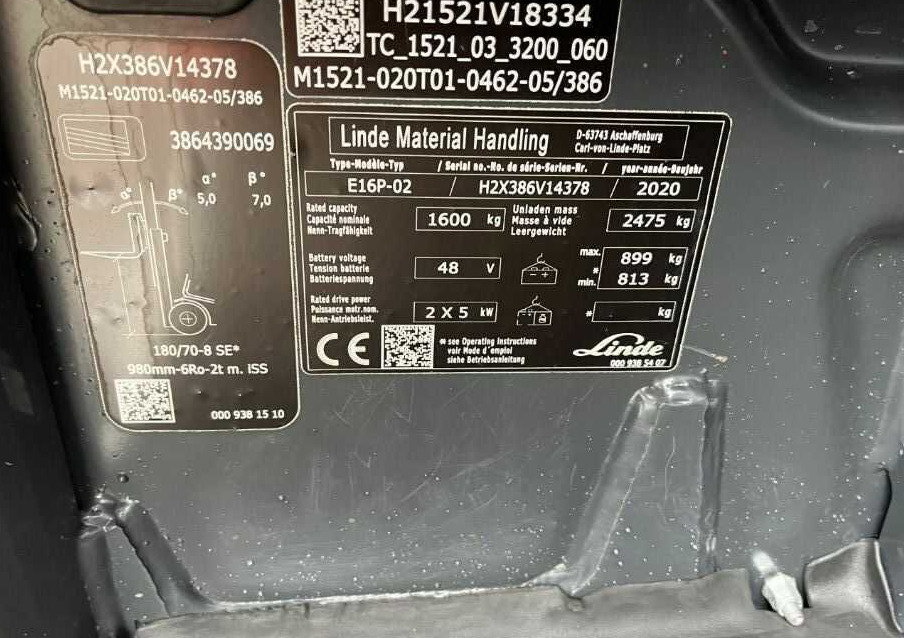 Linde E16P-02 - מלגזה חשמלית: תמונה 4 Linde E16P-02 - מלגזה חשמלית: תמונה 4