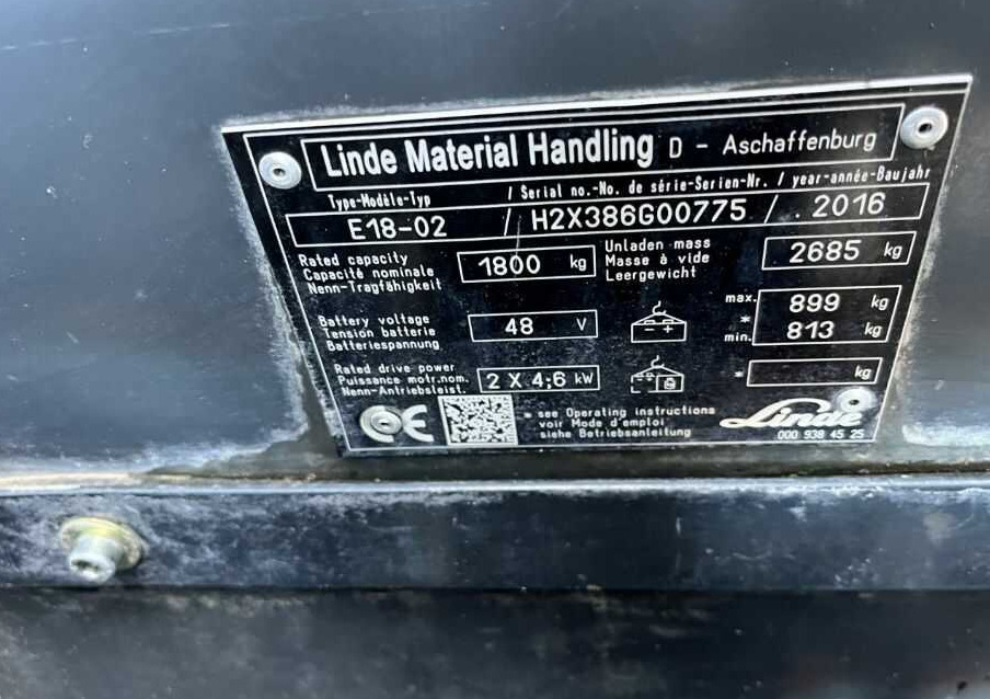 Linde E18-02 - מלגזה חשמלית: תמונה 4 Linde E18-02 - מלגזה חשמלית: תמונה 4