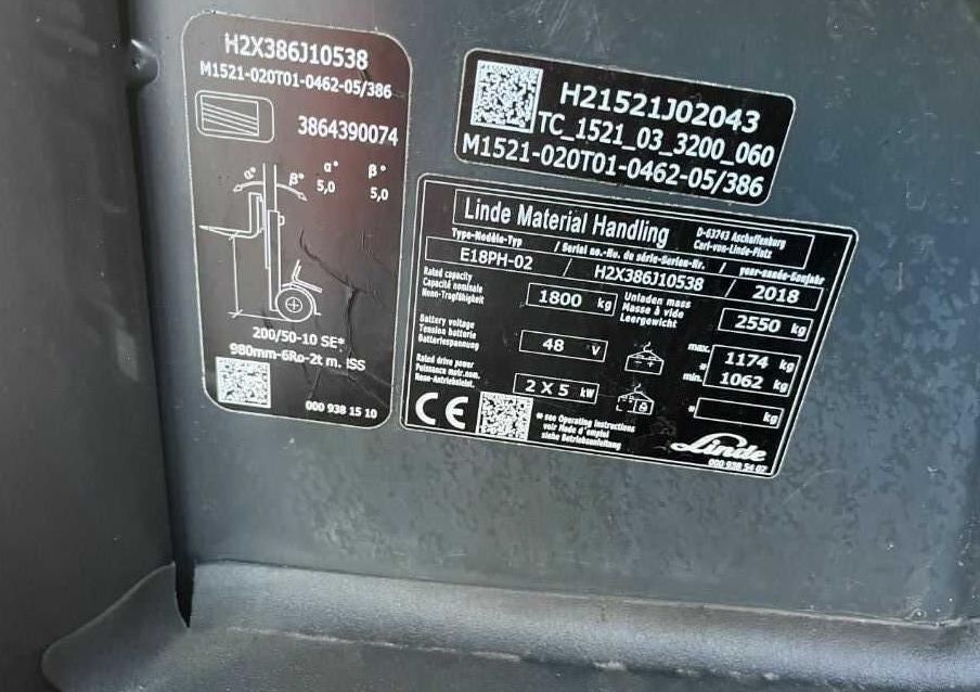 Linde E18PH-02 - מלגזה חשמלית: תמונה 4 Linde E18PH-02 - מלגזה חשמלית: תמונה 4