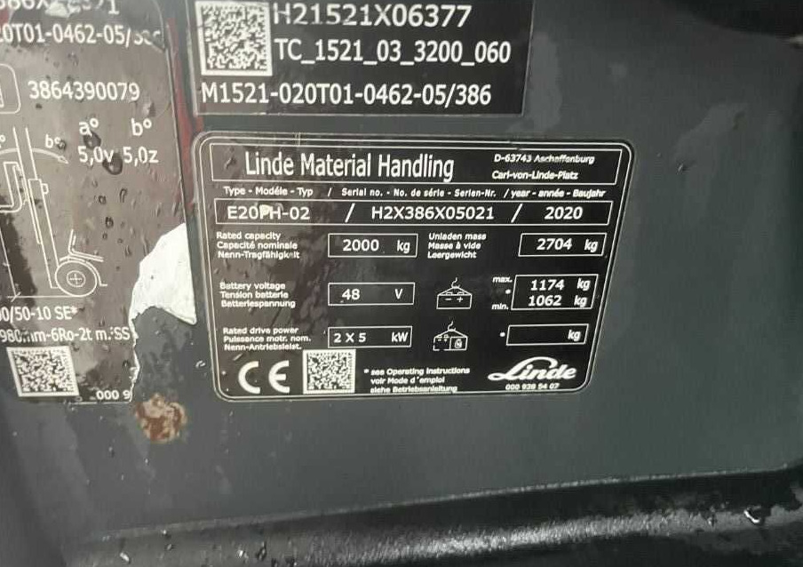 Linde E20PH-02 - מלגזה חשמלית: תמונה 4 Linde E20PH-02 - מלגזה חשמלית: תמונה 4