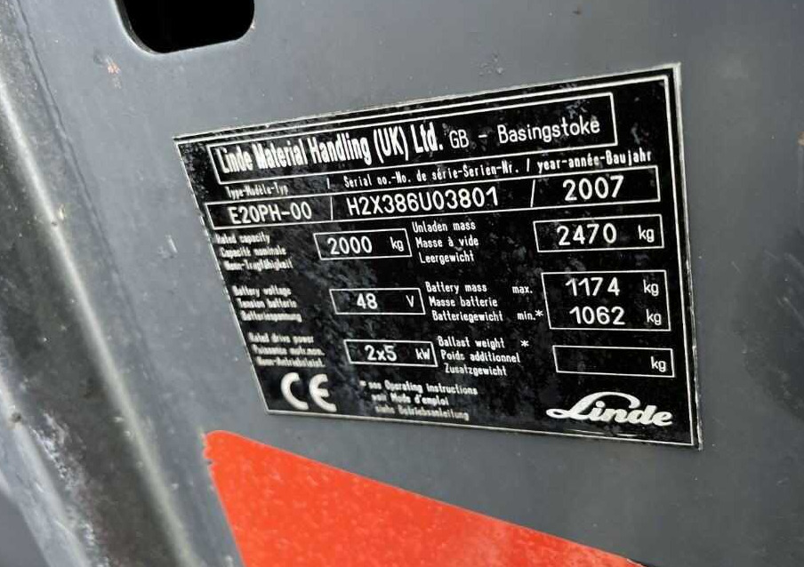 Linde E20PH - מלגזה חשמלית: תמונה 4 Linde E20PH - מלגזה חשמלית: תמונה 4