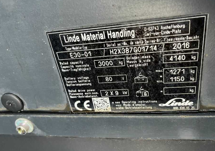 Linde E30 - מלגזה חשמלית: תמונה 4 Linde E30 - מלגזה חשמלית: תמונה 4