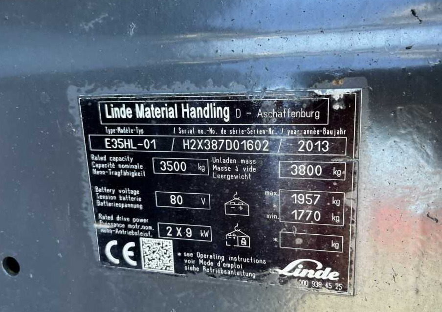 Linde E35HL-01 - מלגזה חשמלית: תמונה 4 Linde E35HL-01 - מלגזה חשמלית: תמונה 4
