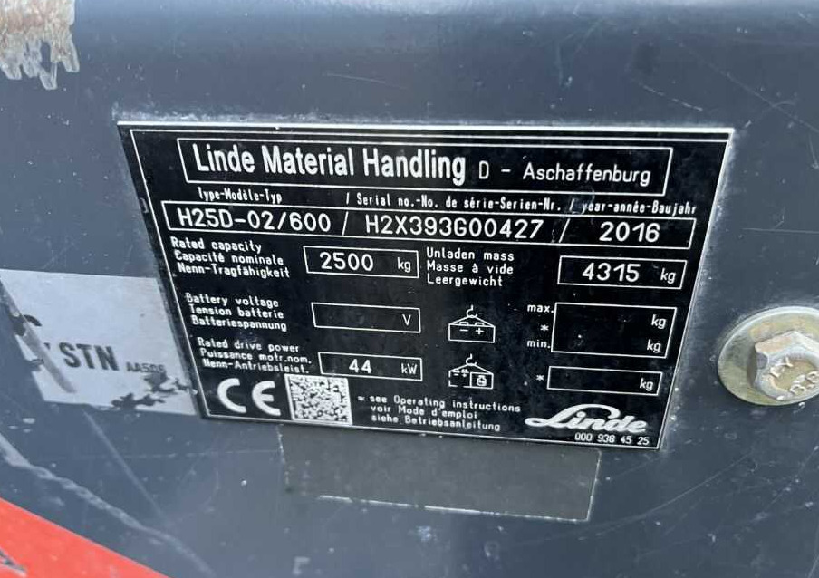 Linde H25D-02/600 - מלגזת סולר: תמונה 4 Linde H25D-02/600 - מלגזת סולר: תמונה 4
