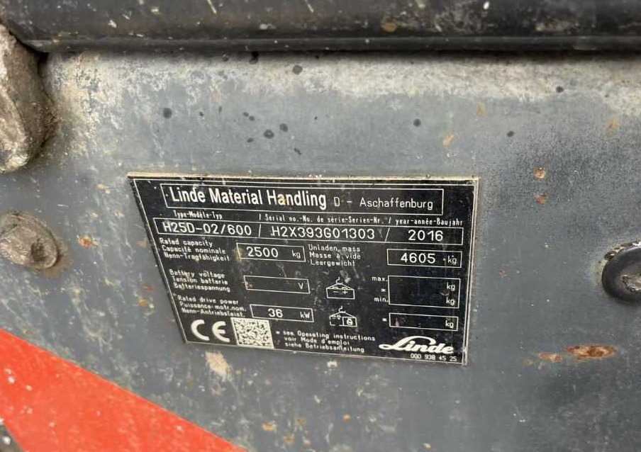 Linde H25D-02/600 - מלגזת סולר: תמונה 4 Linde H25D-02/600 - מלגזת סולר: תמונה 4