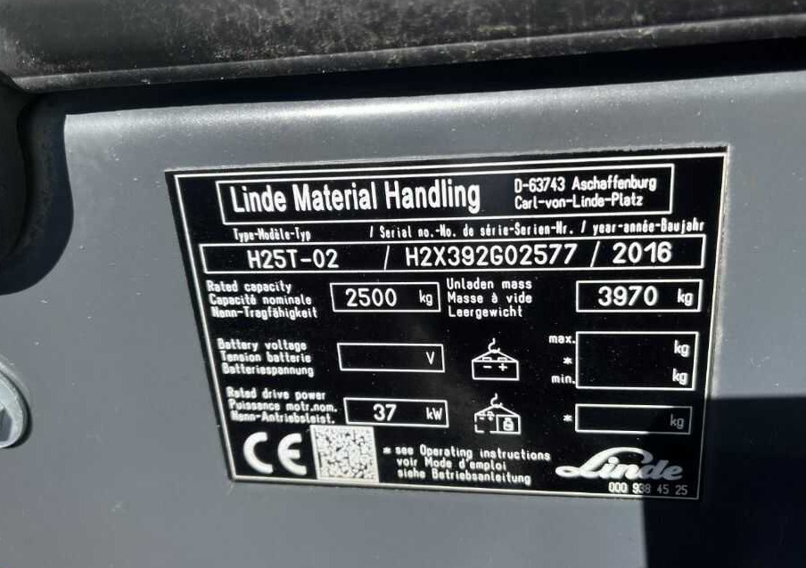 Linde H25T-02 - מלגזת LPG: תמונה 2 Linde H25T-02 - מלגזת LPG: תמונה 2