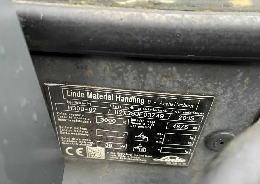 Linde H30D-02 - מלגזת סולר: תמונה 4 Linde H30D-02 - מלגזת סולר: תמונה 4