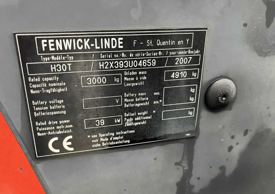 Linde H30T-01 - מלגזת LPG: תמונה 1 Linde H30T-01 - מלגזת LPG: תמונה 1