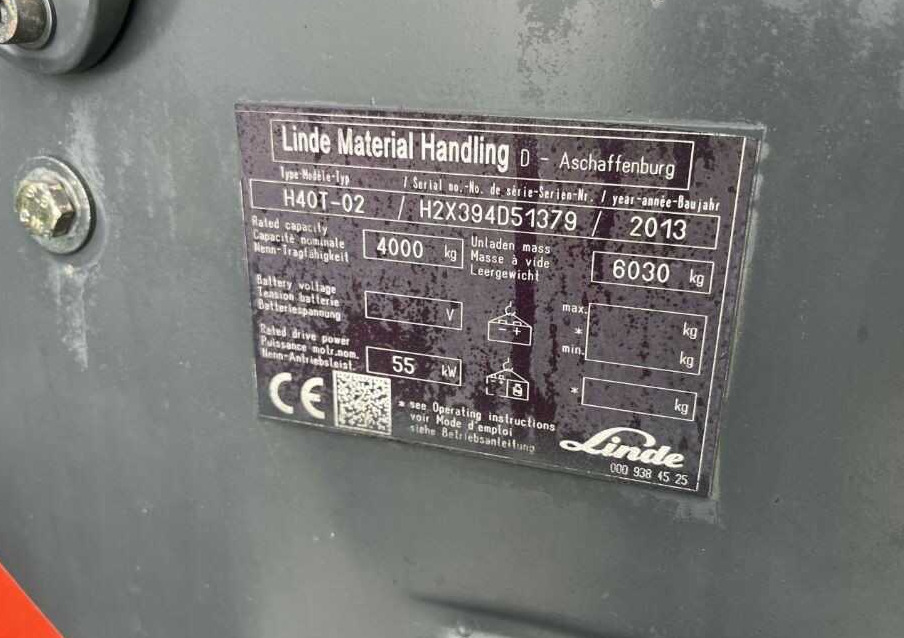 Linde H40T-02 - מלגזת LPG: תמונה 4 Linde H40T-02 - מלגזת LPG: תמונה 4