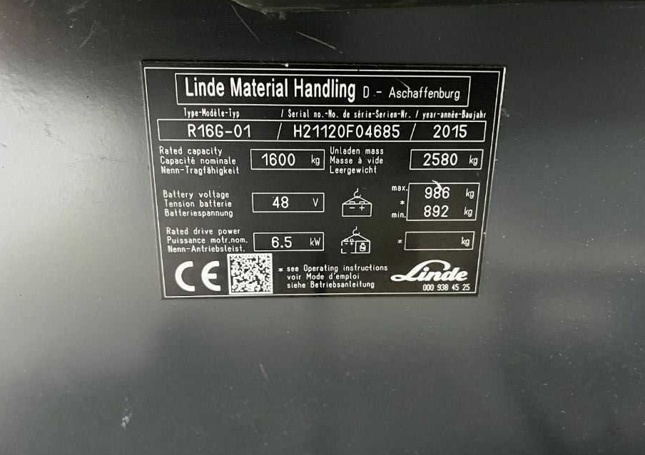 Linde R16G - משאית הגעה: תמונה 4 Linde R16G - משאית הגעה: תמונה 4