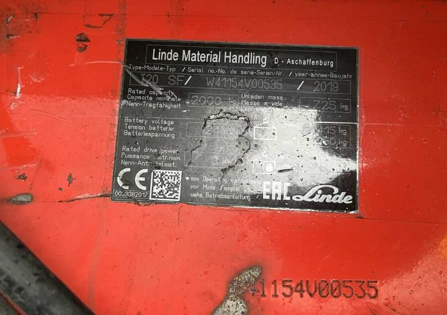 Linde T20SF - משאית משטחים: תמונה 5 Linde T20SF - משאית משטחים: תמונה 5