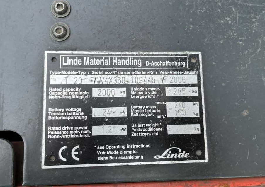 Linde T20 - משאית משטחים: תמונה 4 Linde T20 - משאית משטחים: תמונה 4