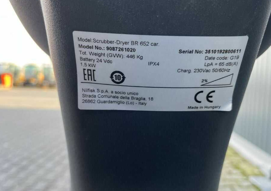 Nilfisk BR652 - מייבש קרצוף: תמונה 4 Nilfisk BR652 - מייבש קרצוף: תמונה 4