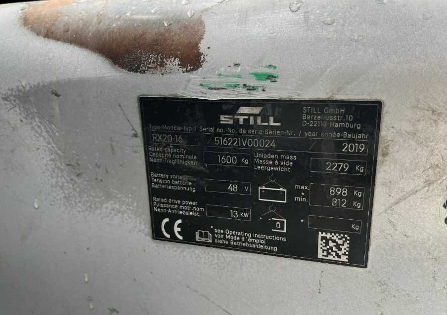 Still RX20-16 - מלגזה חשמלית: תמונה 4 Still RX20-16 - מלגזה חשמלית: תמונה 4