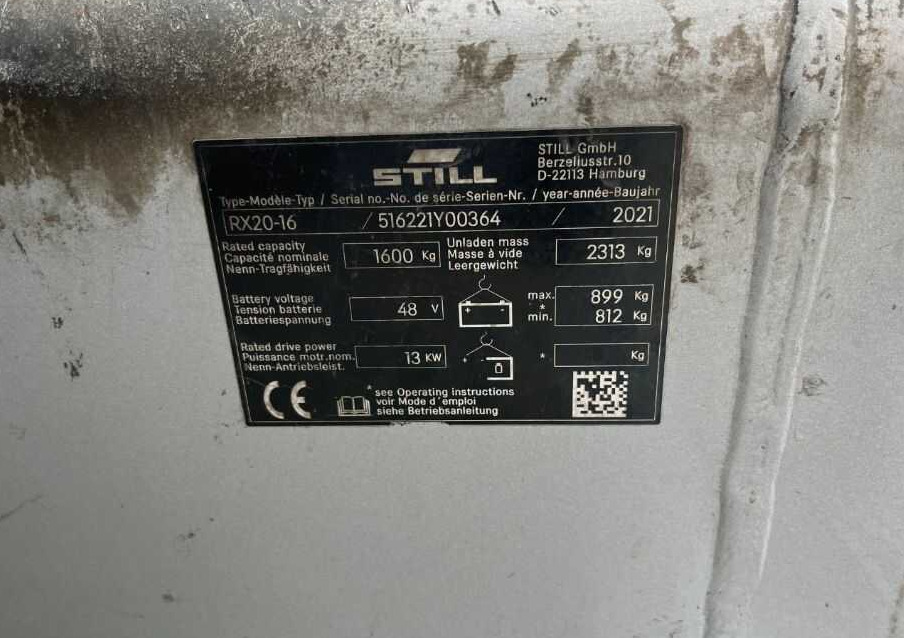 Still RX20-16 - מלגזה חשמלית: תמונה 4 Still RX20-16 - מלגזה חשמלית: תמונה 4