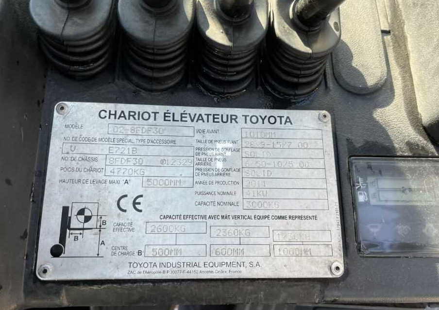 Toyota 8FDF30 - מלגזת סולר: תמונה 4 Toyota 8FDF30 - מלגזת סולר: תמונה 4