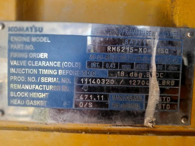 Komatsu SA12V140 - WA800 - HD785 - HD985 - D475 engine - - מנוע: תמונה 4 Komatsu SA12V140 - WA800 - HD785 - HD985 - D475 engine - - מנוע: תמונה 4