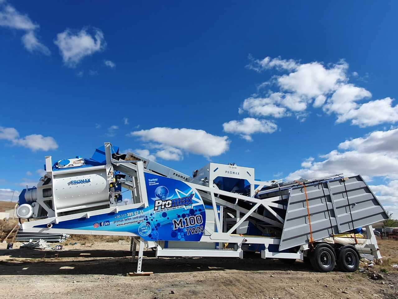 PROMAX MOBILE CONCRETE BATCHING PLANT M100-TWN (100m3/h) - מנחית בטון: תמונה 3 PROMAX MOBILE CONCRETE BATCHING PLANT M100-TWN (100m3/h) - מנחית בטון: תמונה 3