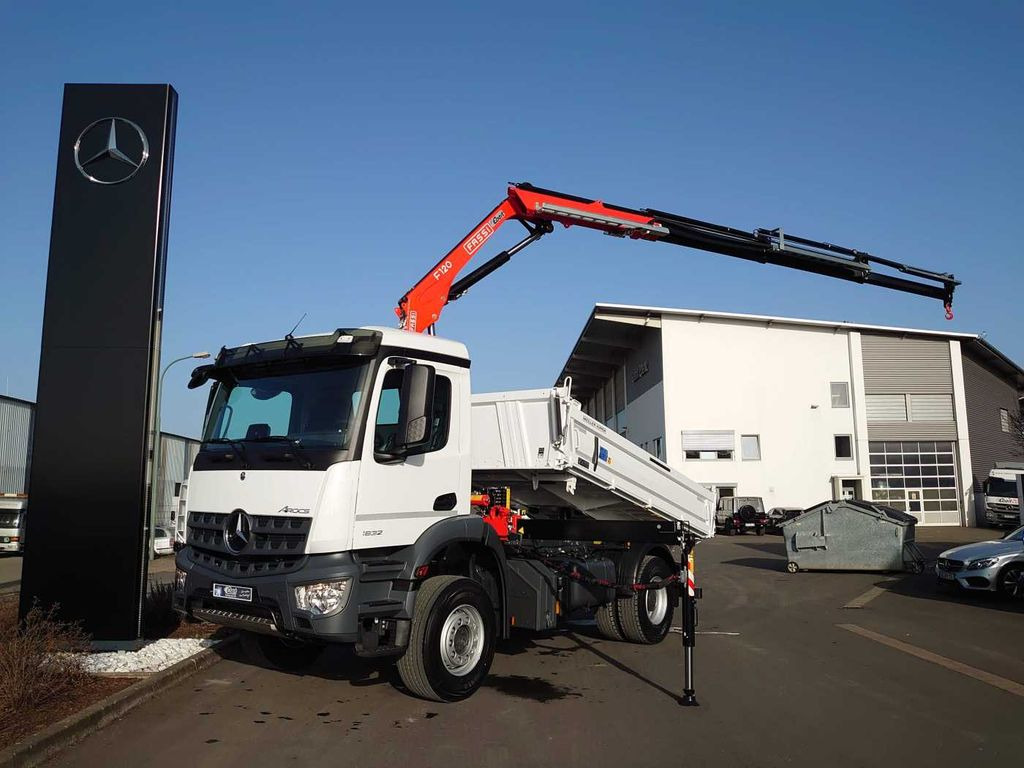 Mercedes-Benz Arocs 1832 KK 4x2 Kipper+Kran Fassi F120+Funk Mercedes-Benz Arocs 1832 KK 4x2 Kipper+Kran Fassi F120+Funk - מזהיר, משאית מנוף: תמונה 2 Mercedes-Benz Arocs 1832 KK 4x2 Kipper+Kran Fassi F120+Funk Mercedes-Benz Arocs 1832 KK 4x2 Kipper+Kran Fassi F120+Funk - מזהיר, משאית מנוף: תמונה 2