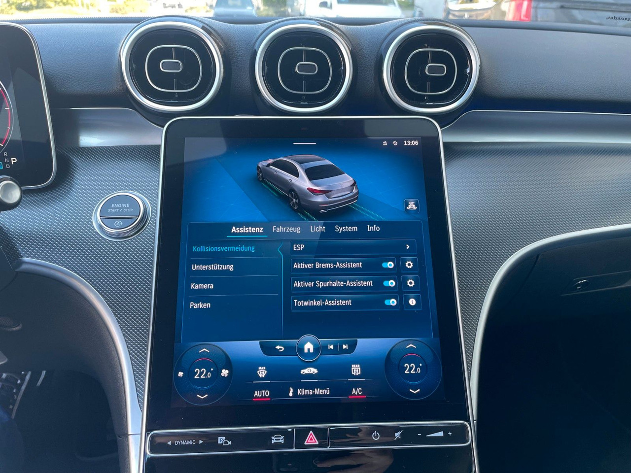 הַחכָּרָה  Mercedes-Benz C 220 d AVANTGARDE R-Kamera+Carplay+TotW+Ambient Mercedes-Benz C 220 d AVANTGARDE R-Kamera+Carplay+TotW+Ambient: תמונה 18
