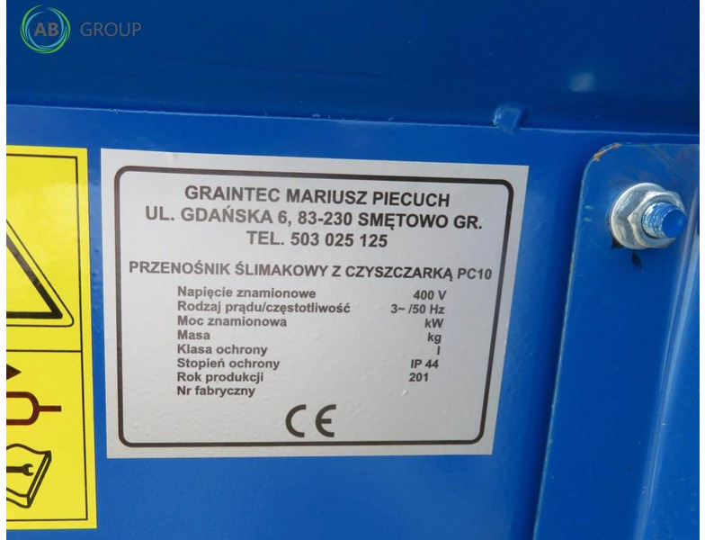 GRAINTEC przenośnik ślimakowy z czyszczarką PC 10 - מסוע: תמונה 2 GRAINTEC przenośnik ślimakowy z czyszczarką PC 10 - מסוע: תמונה 2